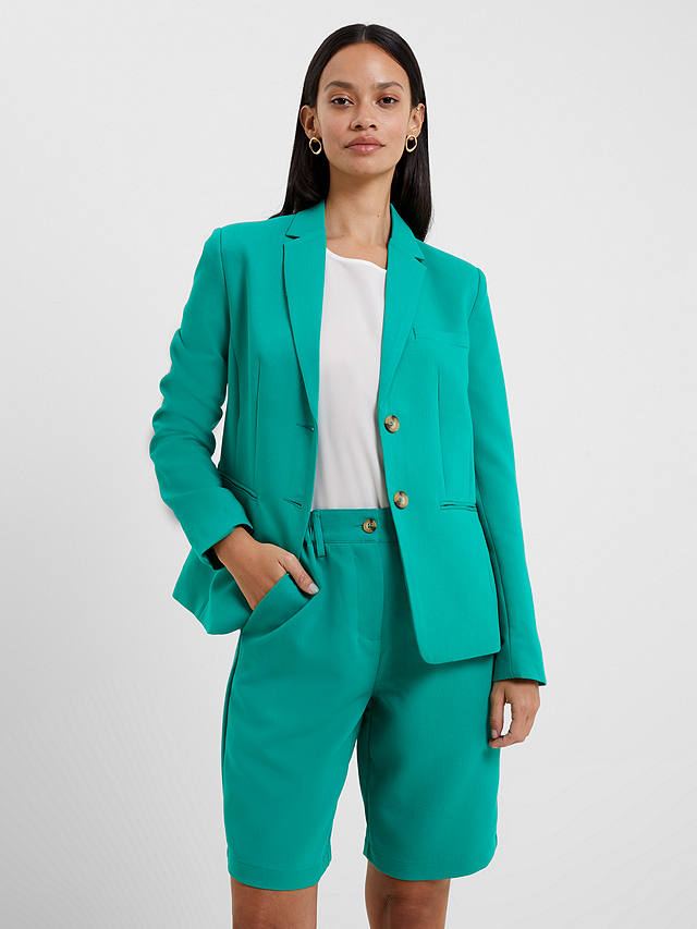 French Connection Single Breasted Blazer, Emerald