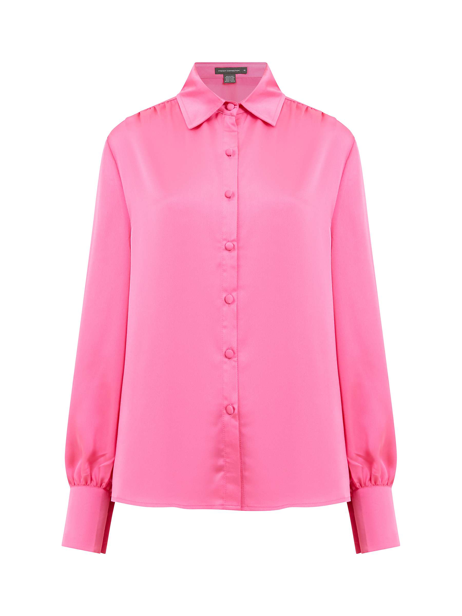 French Connection Satin Shirt, Lipstick at John Lewis & Partners