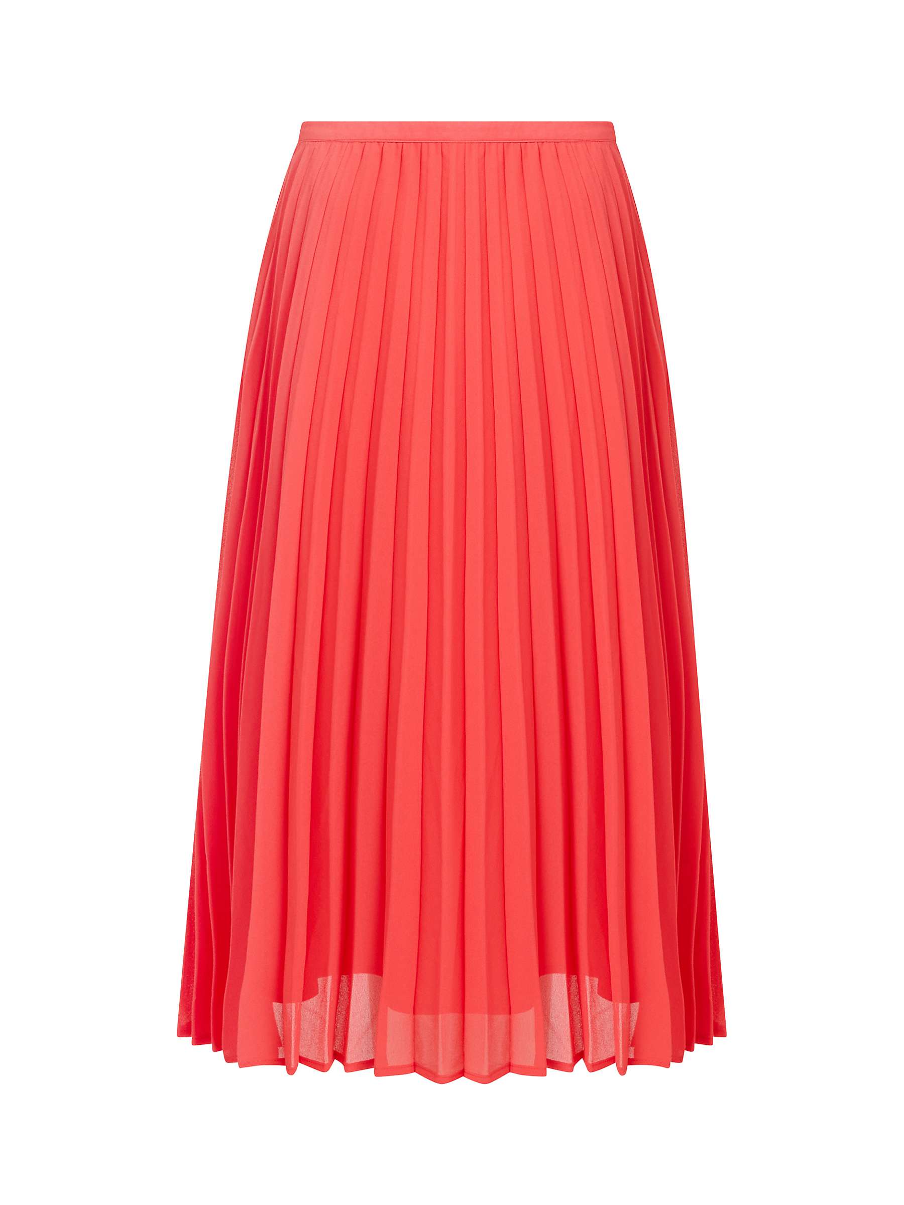 French Connection Pleated Midi Skirt, Hibiscus at John Lewis & Partners