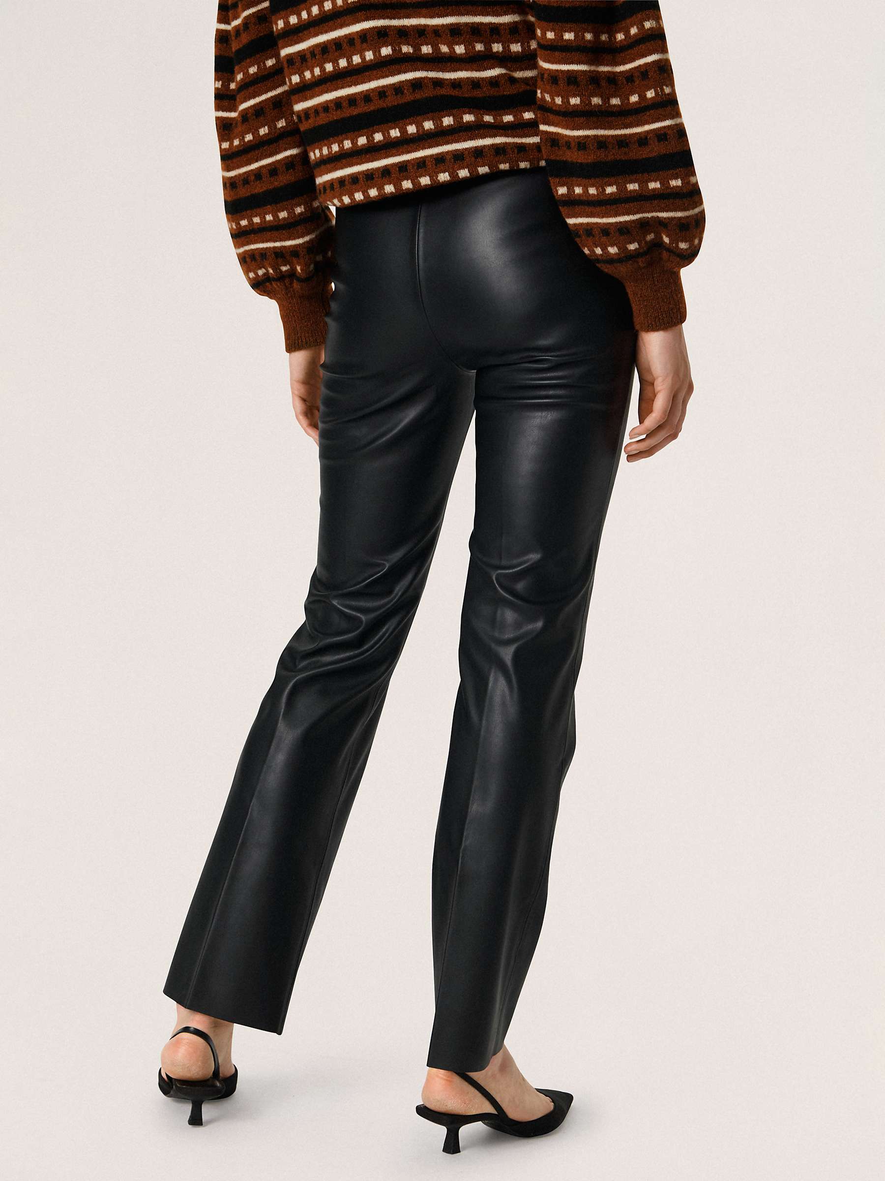 Buy Soaked In Luxury Kaylee Straight Trousers, Black Online at johnlewis.com