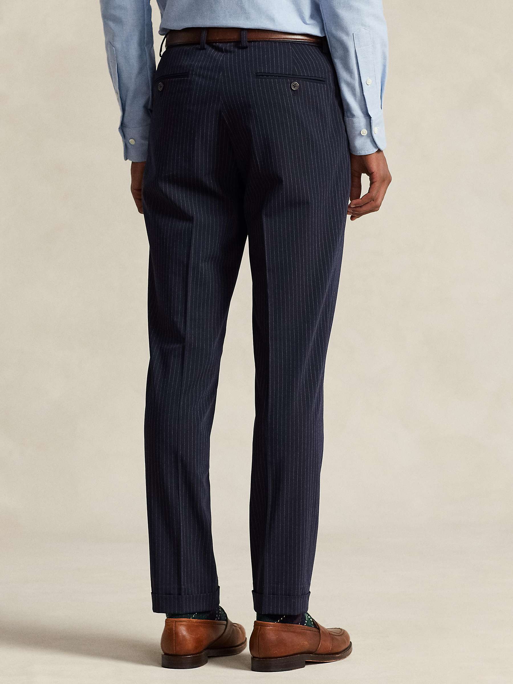 Buy Polo Ralph Lauren Performance Stretch Twill Trousers, Navy/Grey Online at johnlewis.com