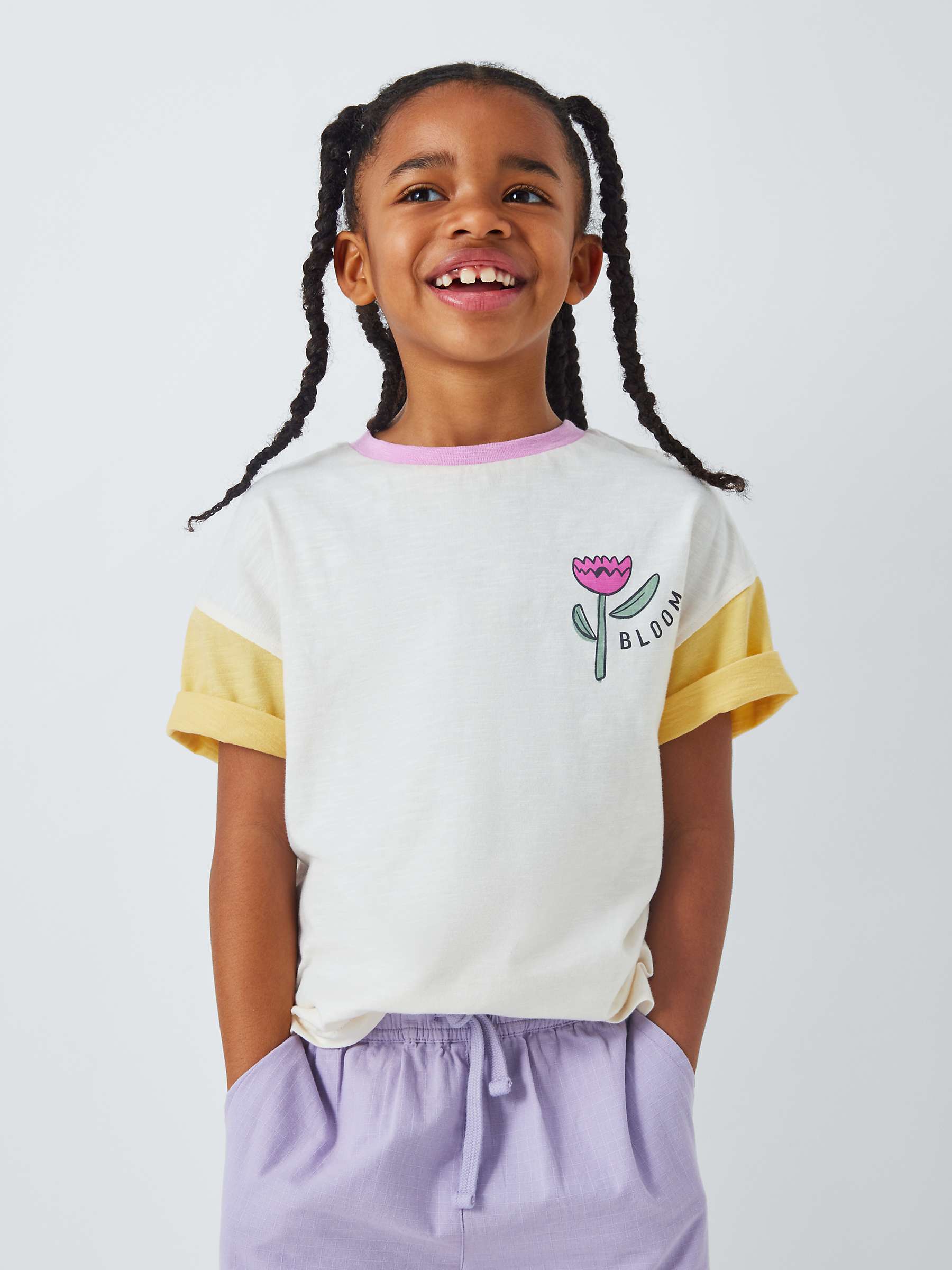 Buy John Lewis ANYDAY Kids' Bloom Colour Block T-Shirt, Multi Online at johnlewis.com