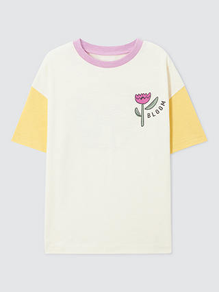 John Lewis ANYDAY Kids' Bloom Colour Block T-Shirt, Multi