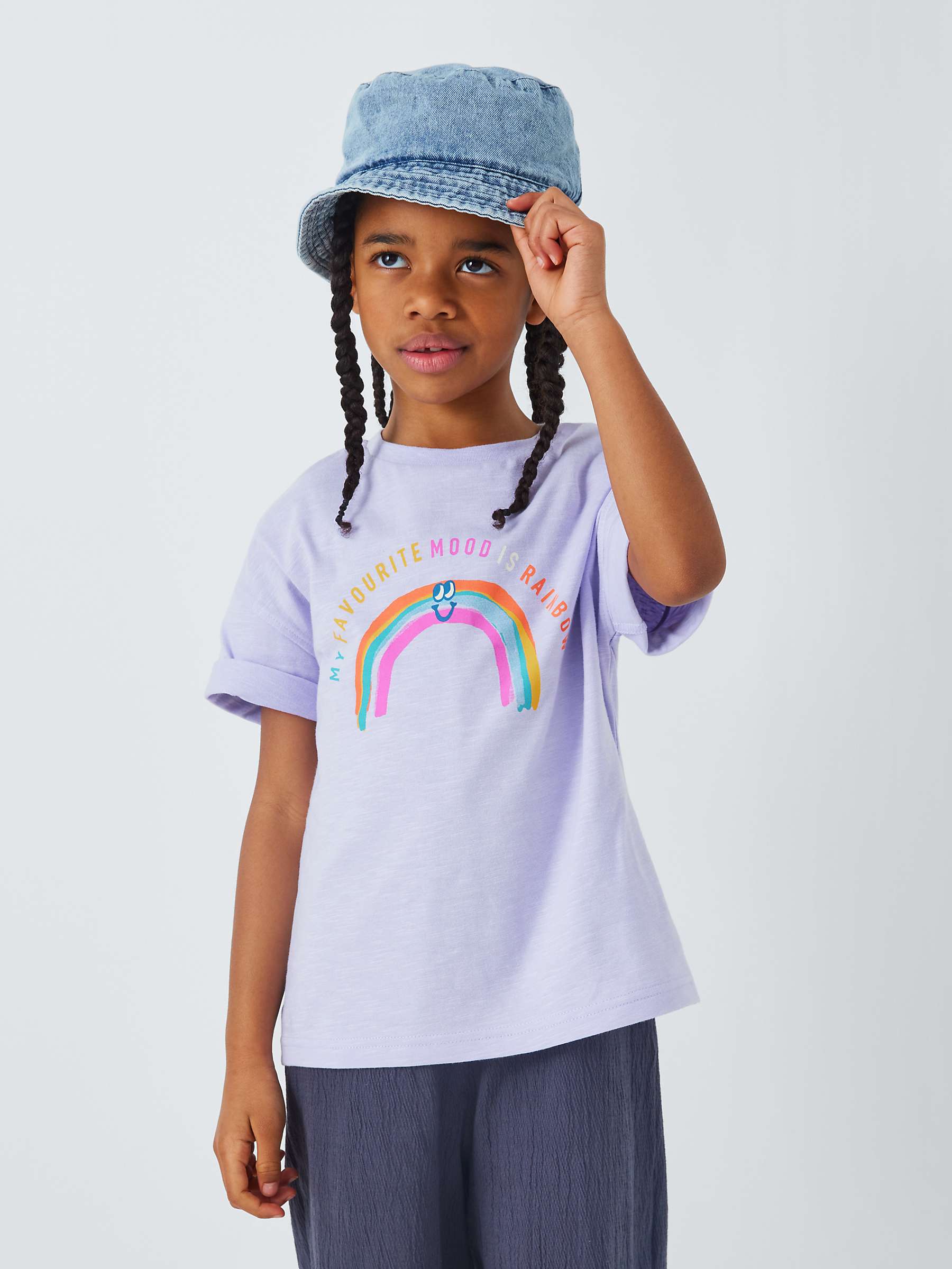 Buy John Lewis ANYDAY Kids' Rainbow Short Sleeve T-Shirt, Pink Online at johnlewis.com