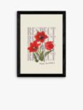 EAST END PRINTS Natural History Museum 'Red Floral' Framed Print