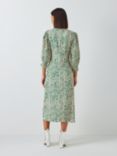 John Lewis Agnes Tea Dress, Green/Multi