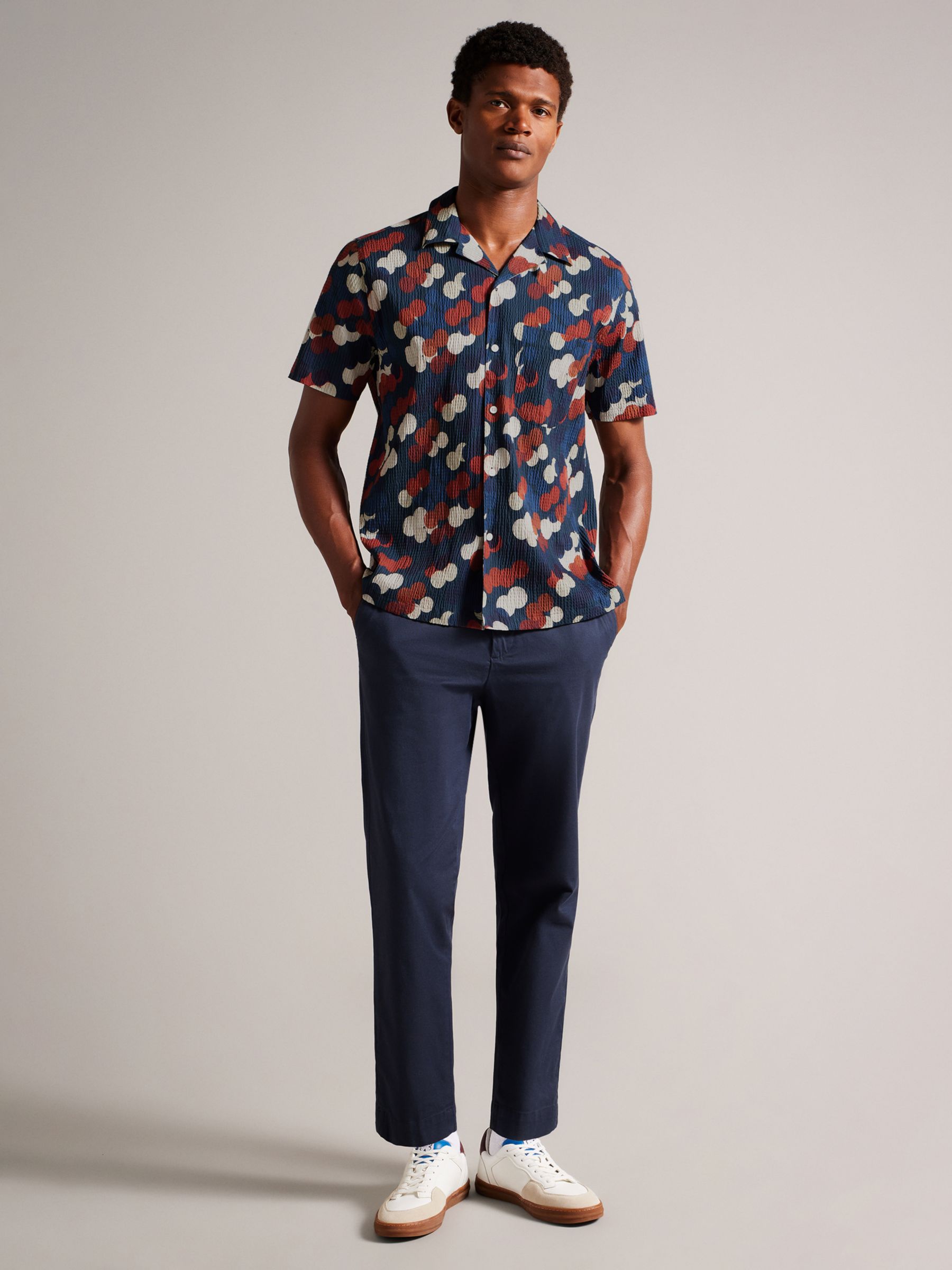 Ted Baker Goyt Seersucker Spot Print Shirt at John Lewis & Partners