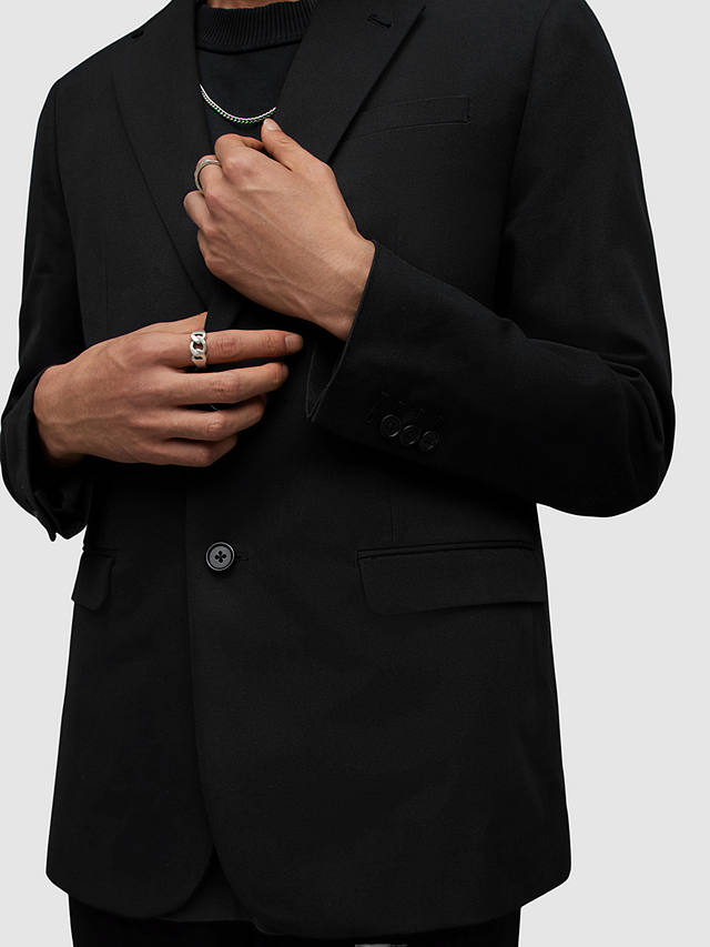 AllSaints Tallis Cotton/Wool Blend Blazer, Black