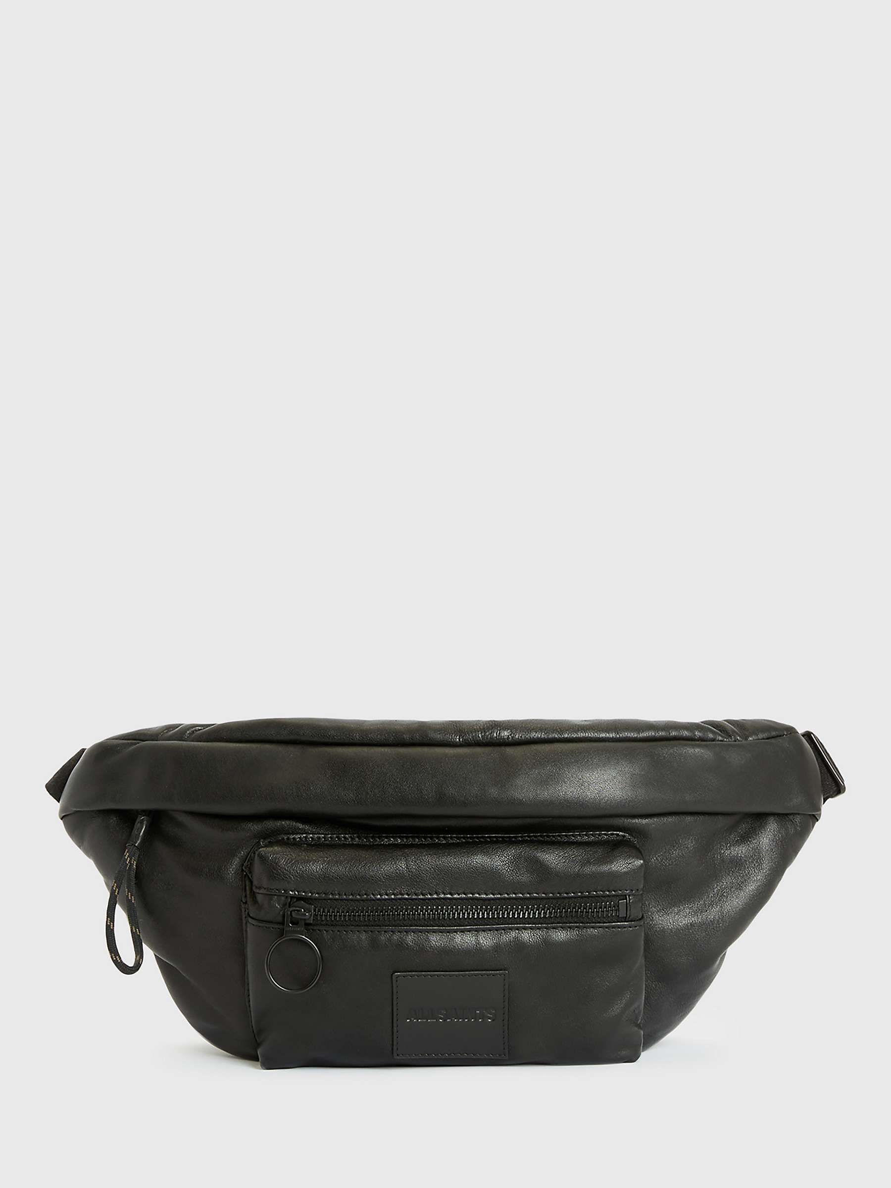 Buy AllSaints Ronin Leather Bumbag, Black Online at johnlewis.com