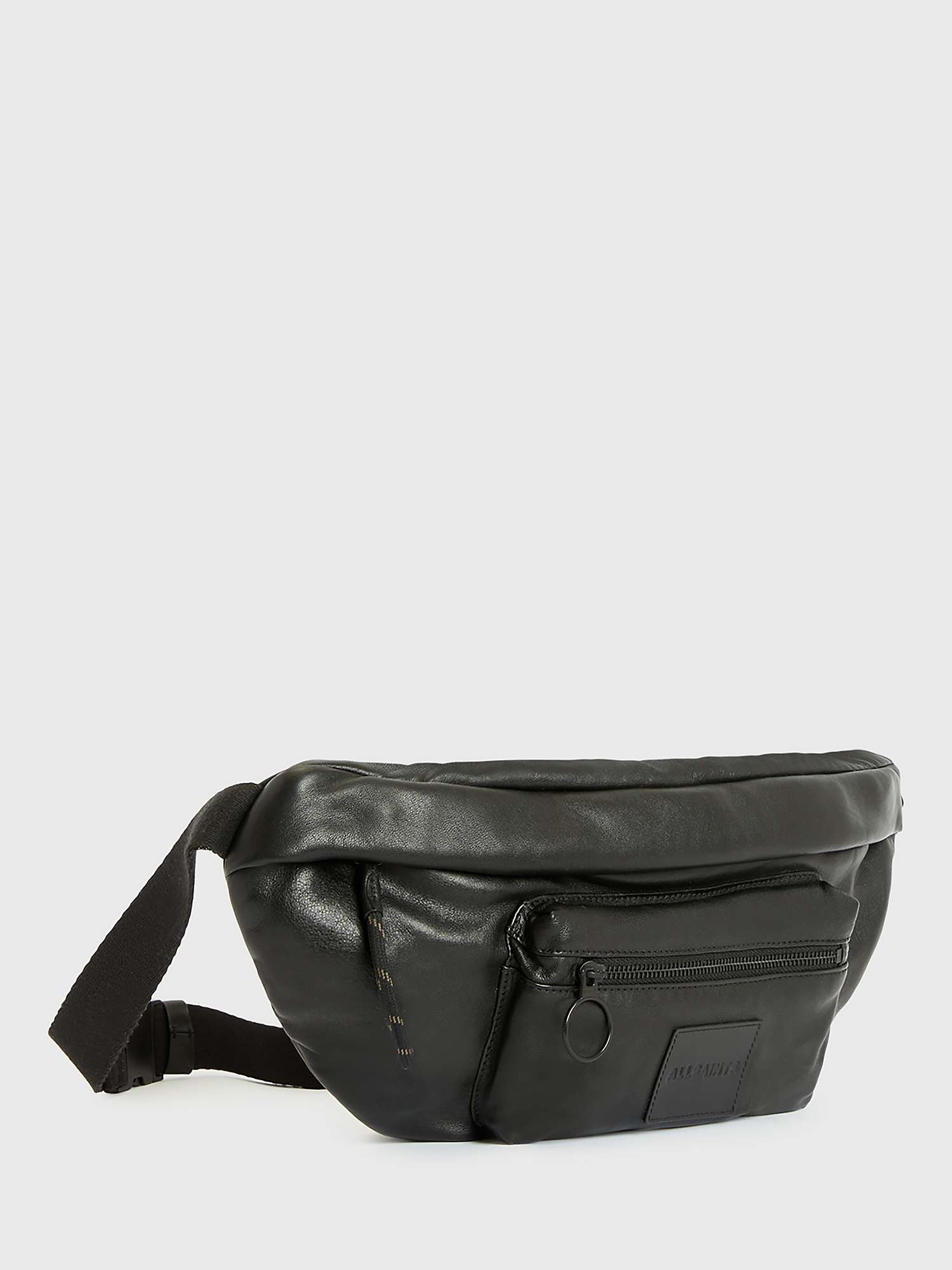 Buy AllSaints Ronin Leather Bumbag, Black Online at johnlewis.com