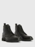 AllSaints Drago Leather Lace-Up Boots, Black
