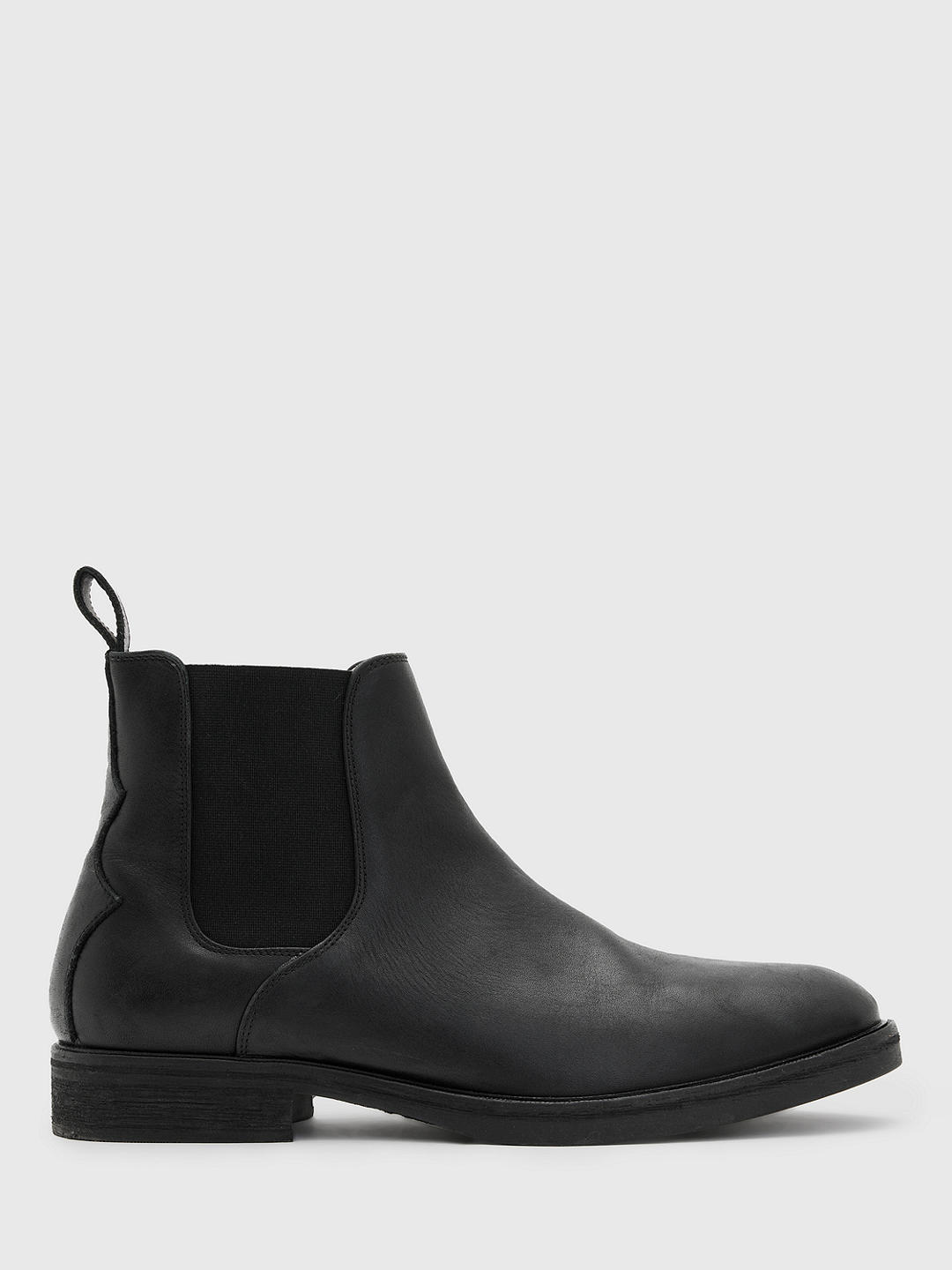 AllSaints Creed Leather Chelsea Boots, Black