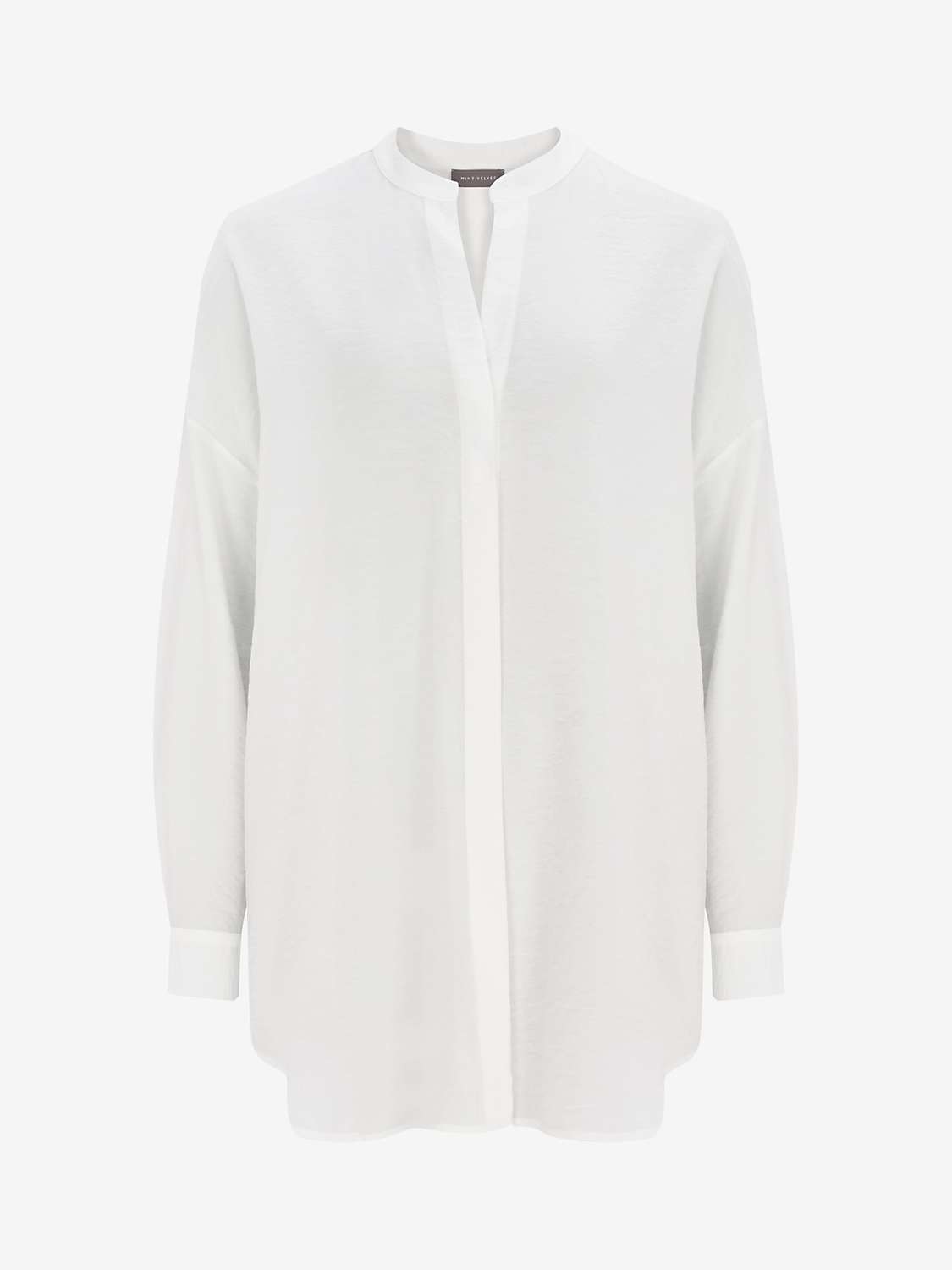 Buy Mint Velvet Oversized Longline Shirt, White Online at johnlewis.com