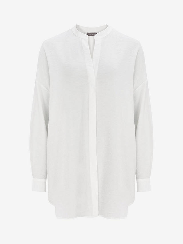Mint Velvet Oversized Longline Shirt, White