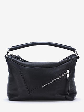 Mint Velvet Harri Leather Shoulder Bag, Black