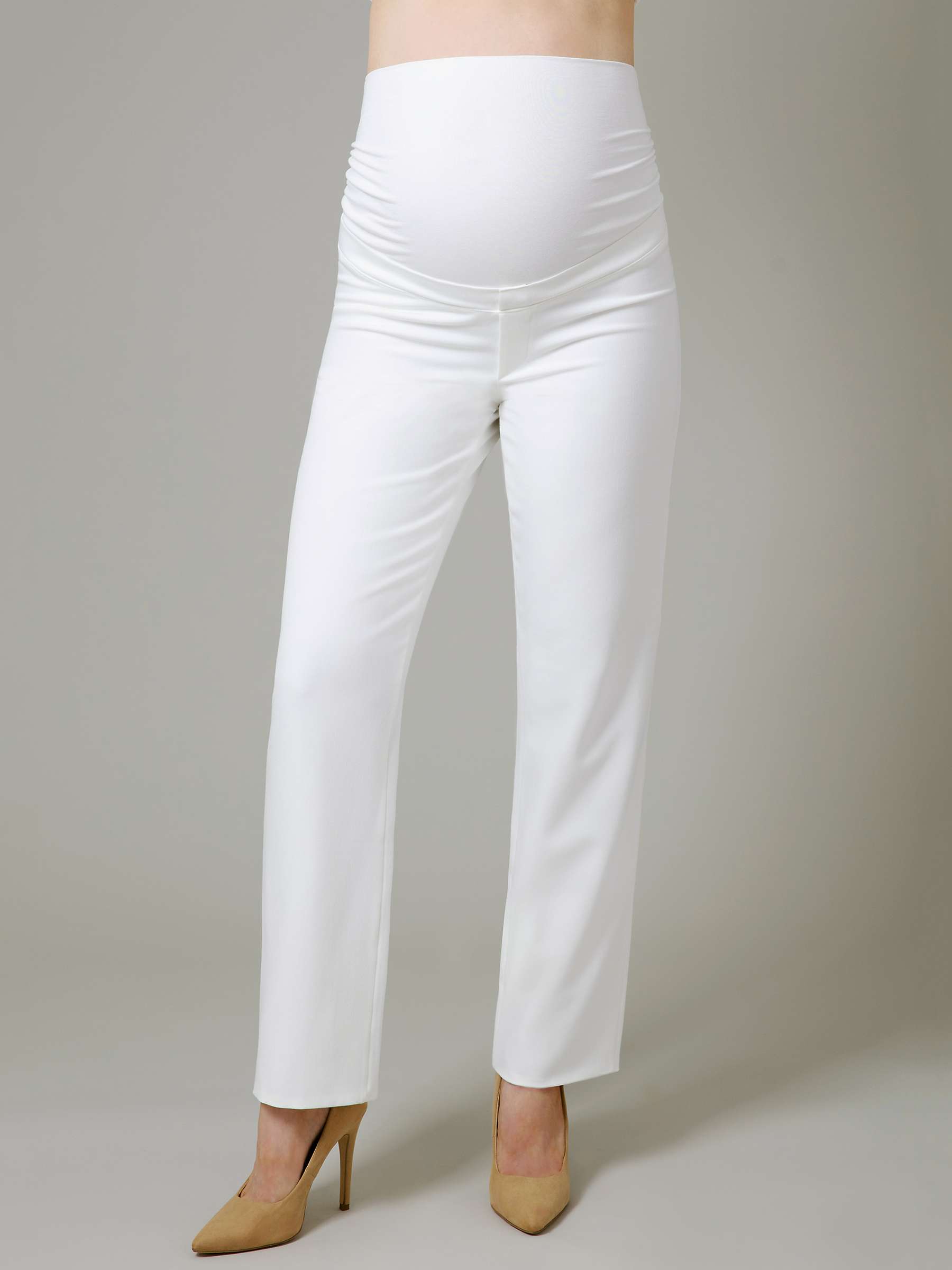 Buy Tiffany Rose Remi Straight Leg Maternity Trouser, Ivory Online at johnlewis.com