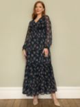 Tiffany Rose Maternity Bella Maxi Dress, Ditsy Navy Floral