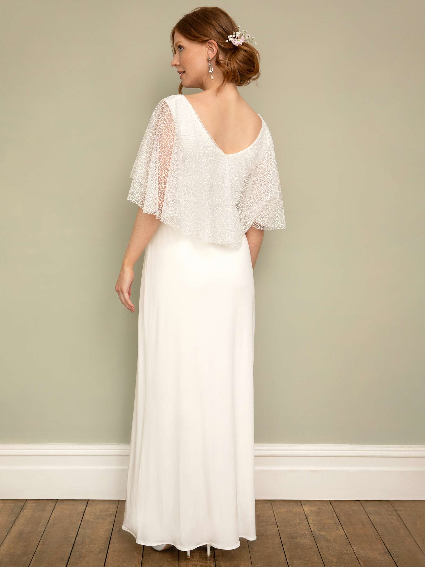 Buy Tiffany Rose Vintage Cape Maternity Wedding Dress, Ivory Online at johnlewis.com