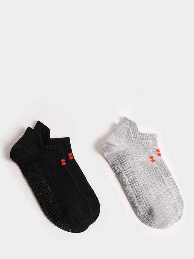 Sweaty Betty Gripper Cotton Socks, Pack of 2, Black/Multi