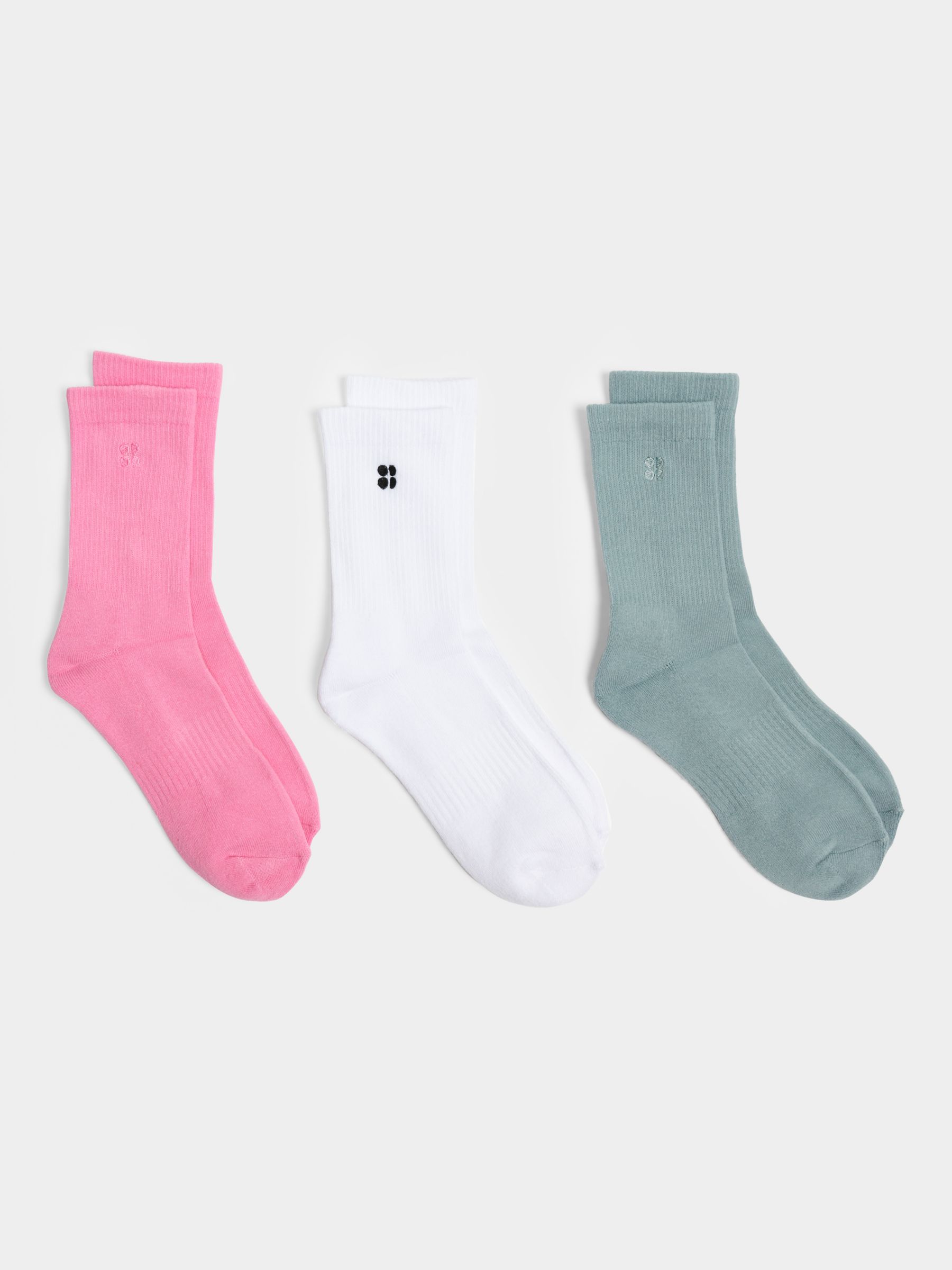 Sweaty Betty Organic Cotton Blend Essential Ankle Socks, Pack of 3 ...