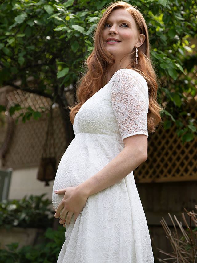 Tiffany Rose Hailey Asymmetric Maternity Dress, Ivory