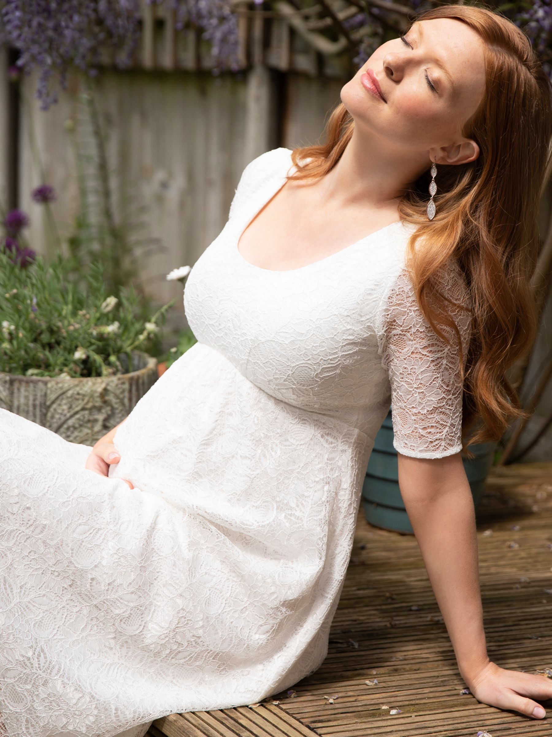 Tiffany Rose Hailey Asymmetric Maternity Dress, Ivory, 6-8