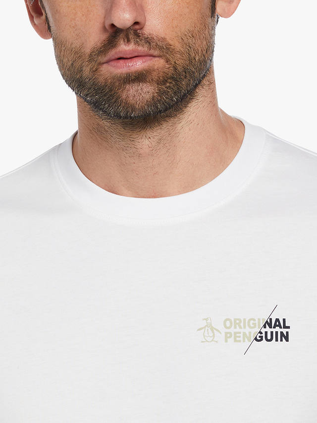 Original Penguin Spliced Logo Short Sleeve T-Shirt, Bright White