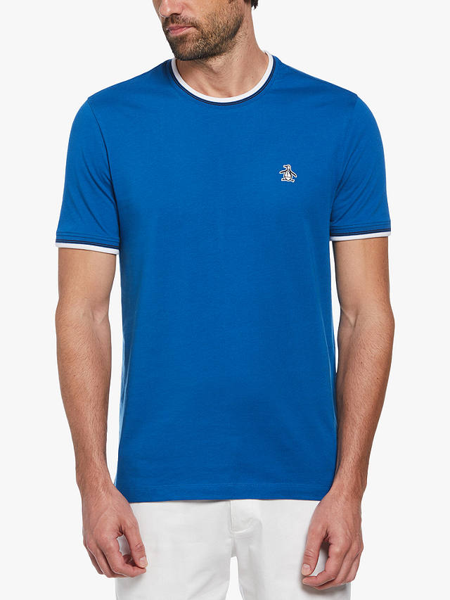 Original Penguin Sticker Pete Ringer T-shirt, Classic Blue