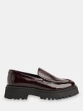 Whistles Aerton Leather Chunky Loafers, Burgundy