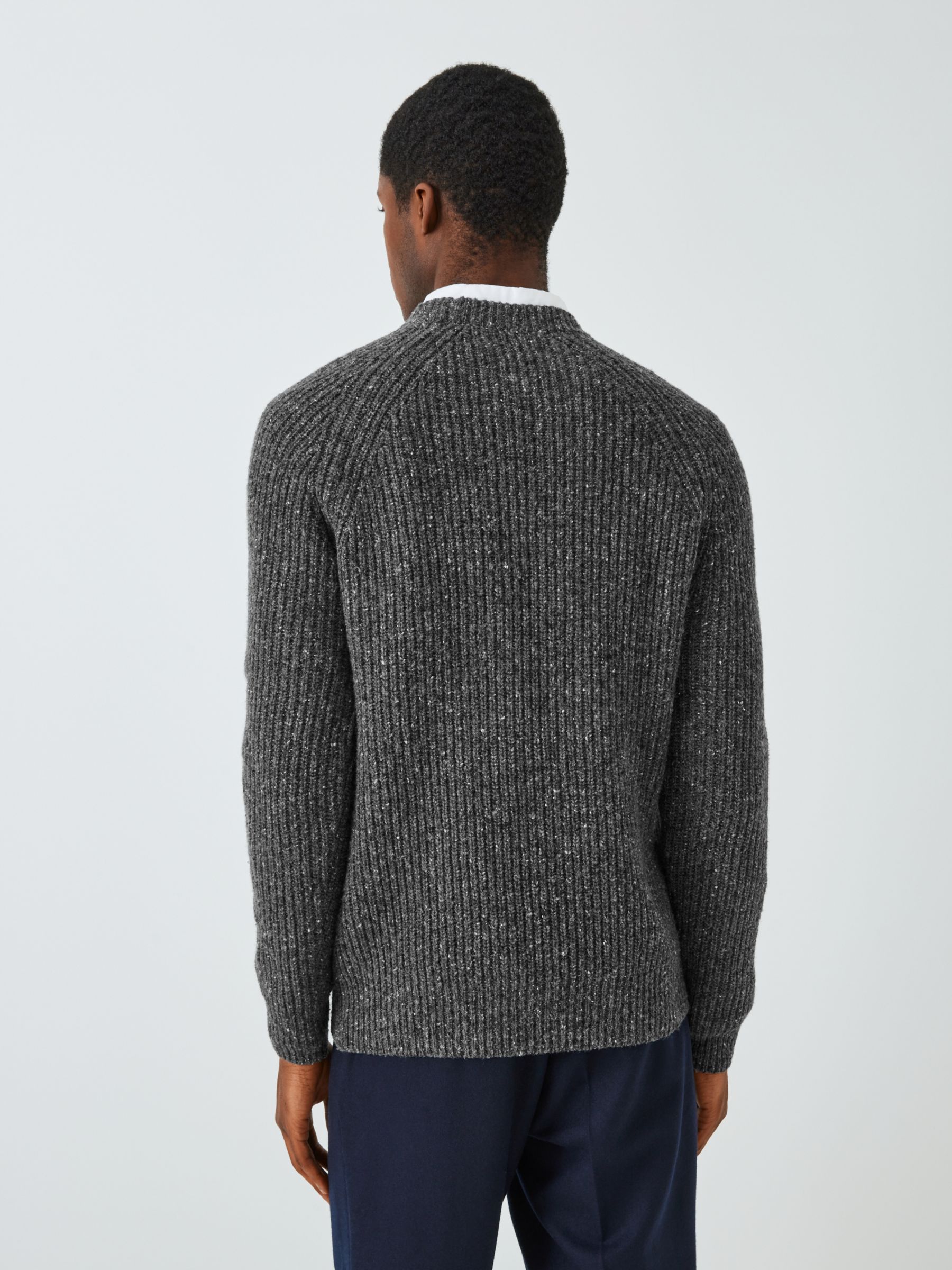 Buy John Lewis Made in Italy Wool Blend Donegal Look Rib Crew Neck Jumper Online at johnlewis.com