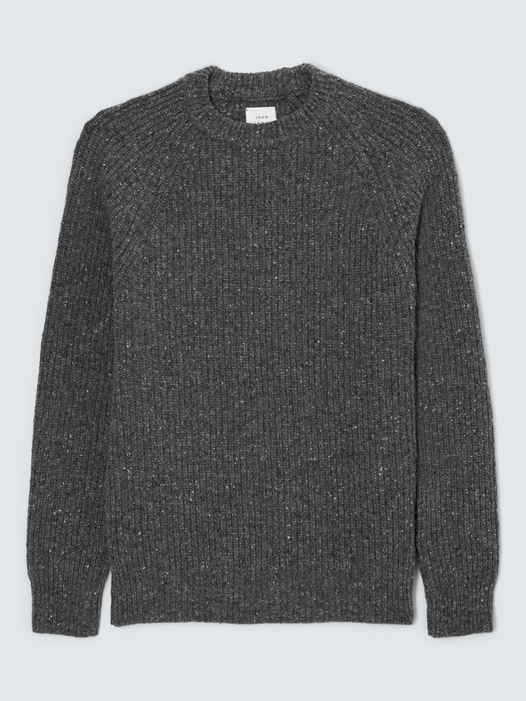 Buy John Lewis Made in Italy Wool Blend Donegal Look Rib Crew Neck Jumper Online at johnlewis.com