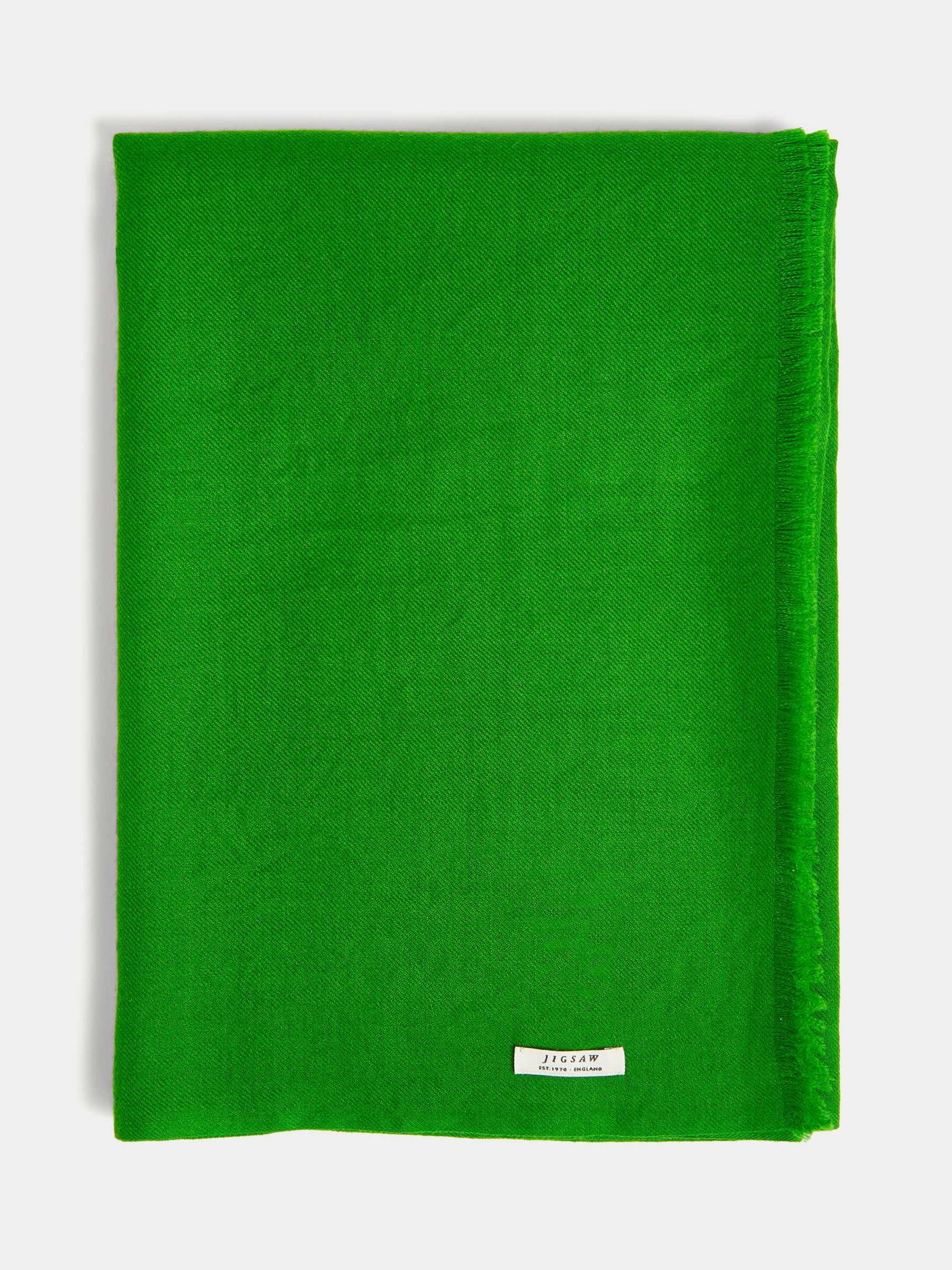 Jigsaw Sharan Wool Silk Scarf, Green