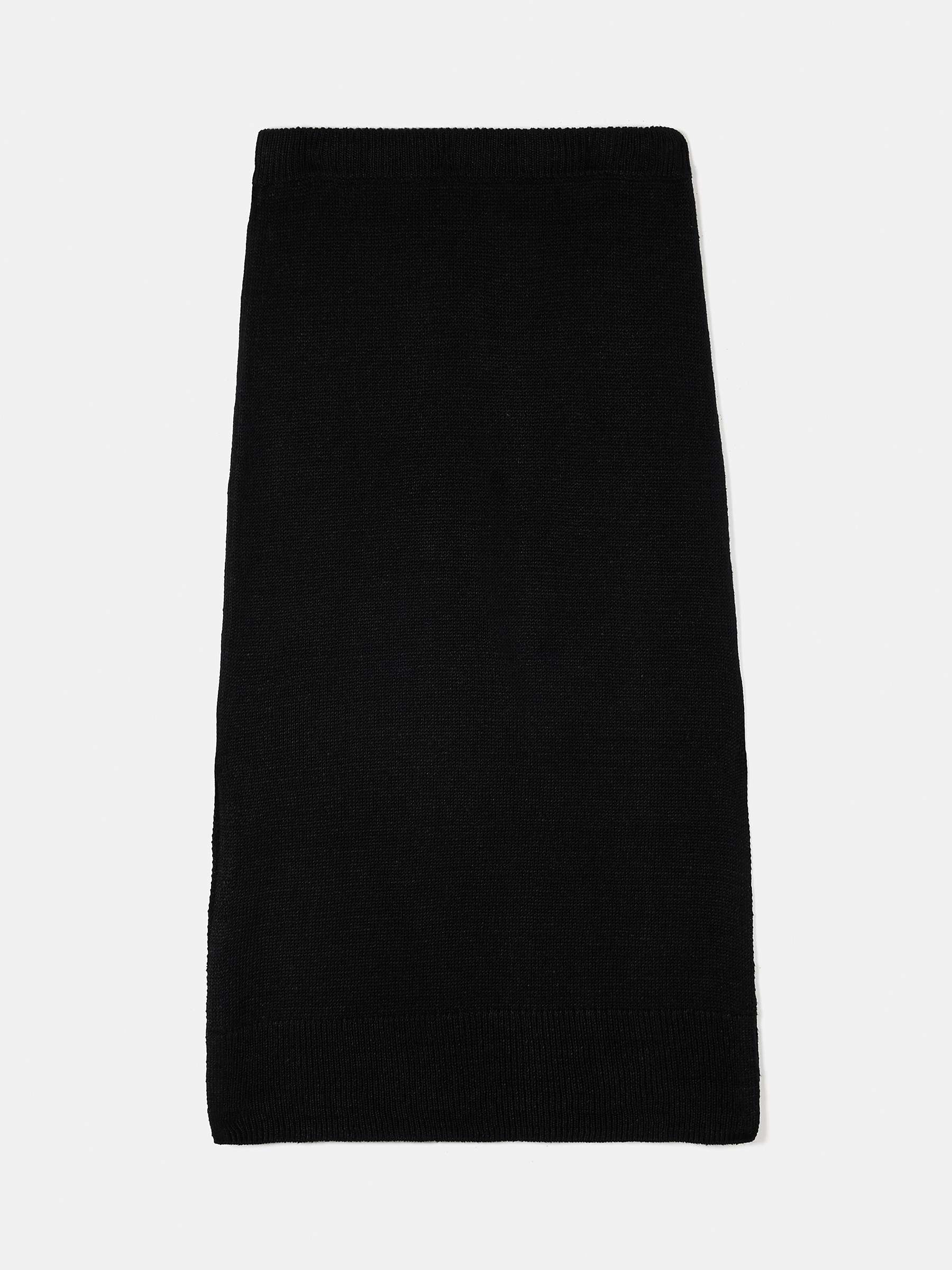 Jigsaw Linen Slub Knitted Skirt, Black at John Lewis & Partners