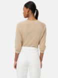 Jigsaw Cotton Luxe Raglan Top, Beige