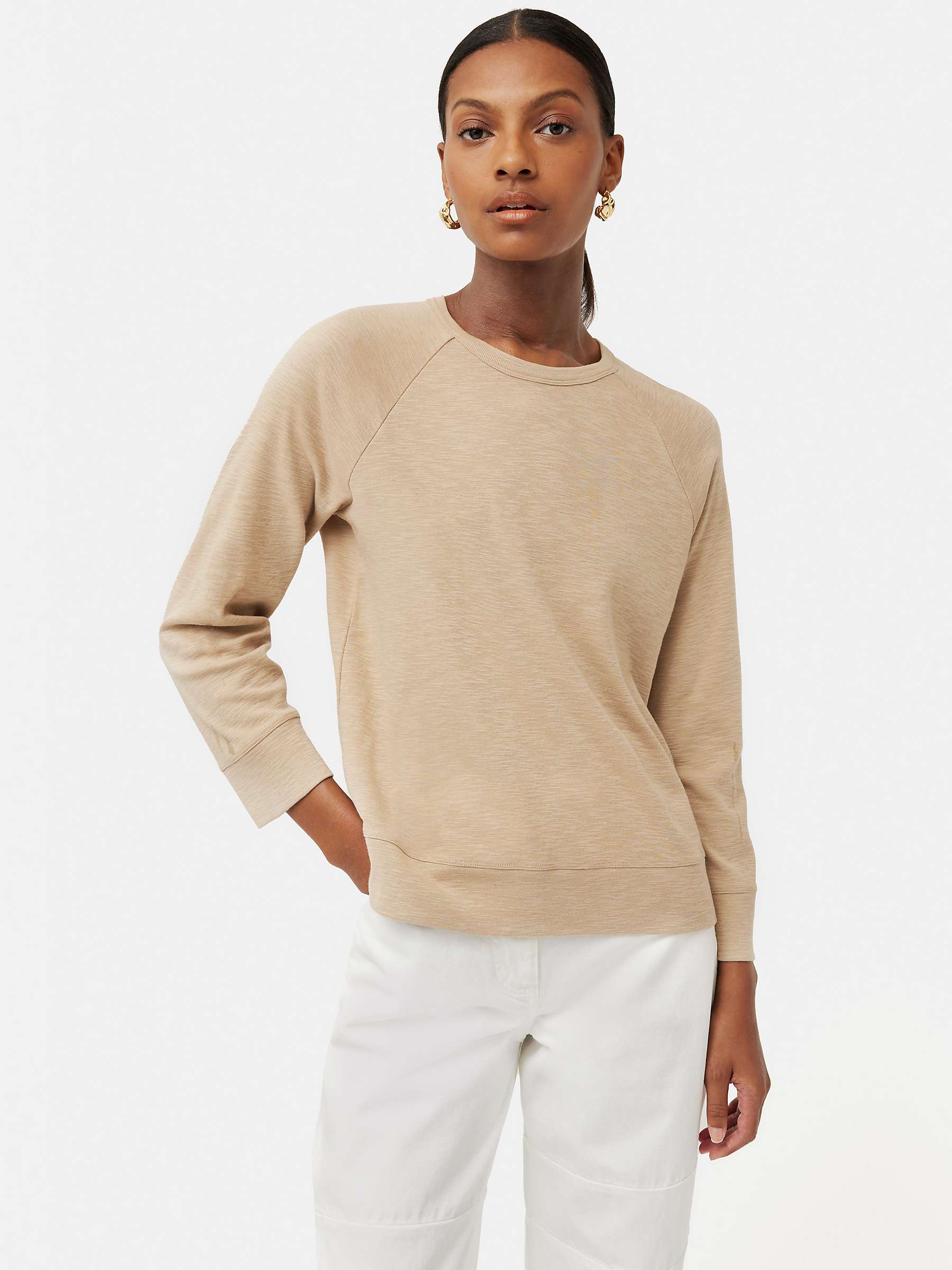 Buy Jigsaw Cotton Luxe Raglan Top Online at johnlewis.com