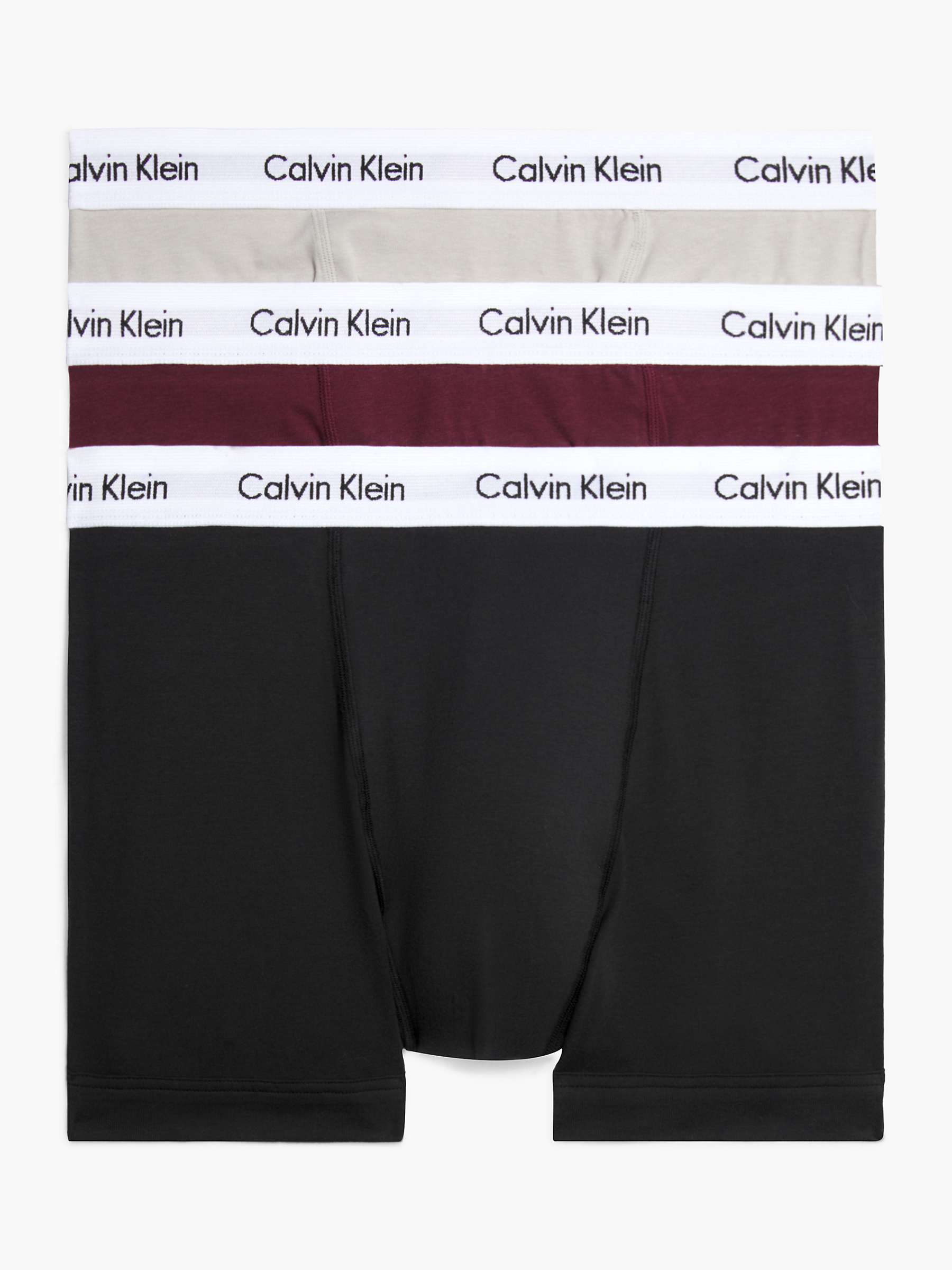 Buy Calvin Klein Cotton Stretch Mid Rise Trunks, Pack of 3 Online at johnlewis.com