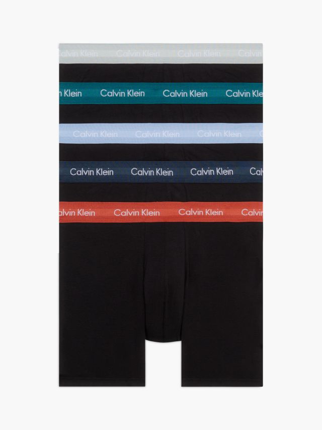 Calvin Klein Cotton Blend Stretch Boxer Briefs, Pack of 5, Multi, S