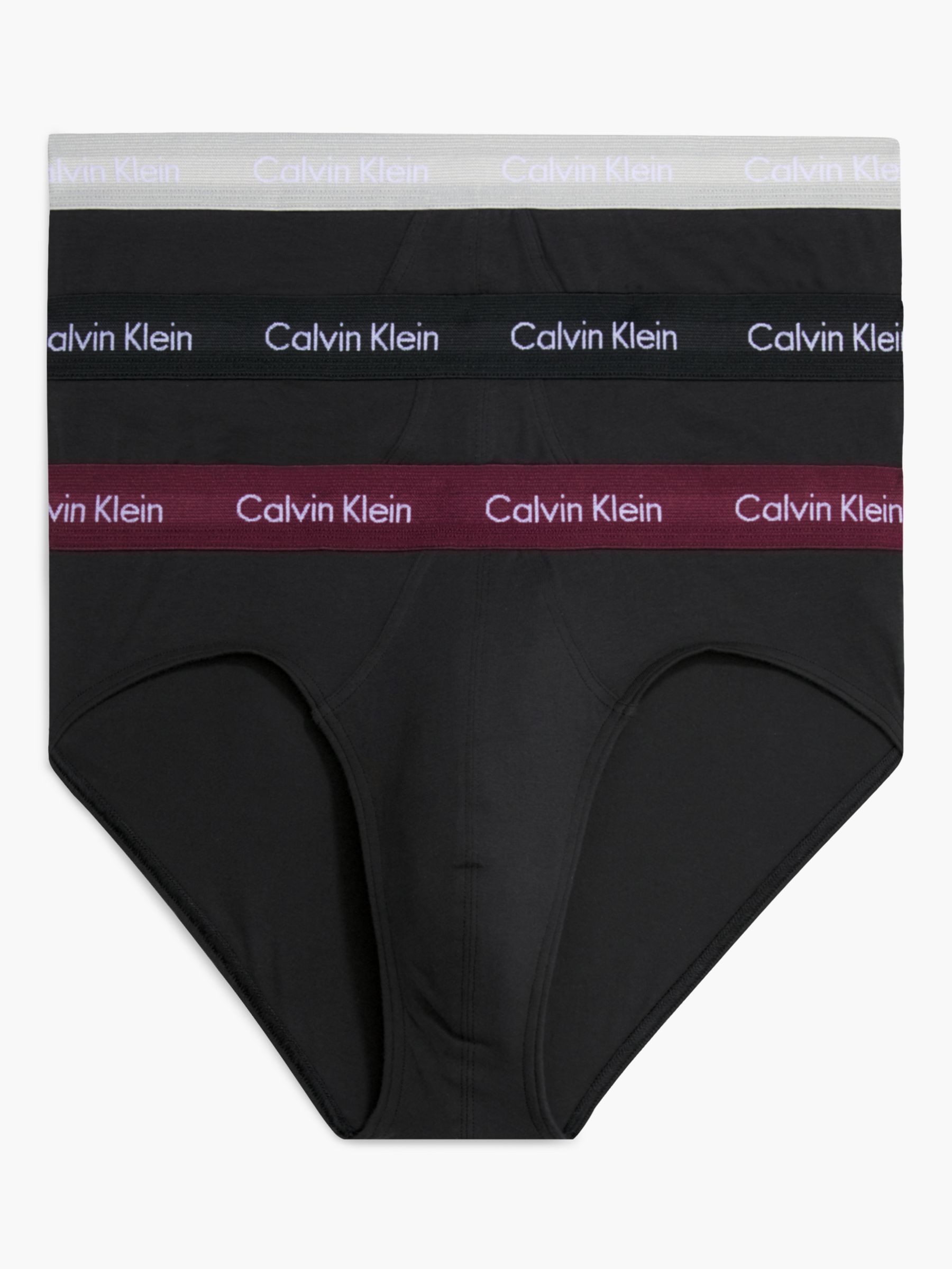 Calvin Klein Men's Cotton Stretch 3-Pack Hip Brief (Small, Black Body, Red,  Black, Brown) at  Men's Clothing store