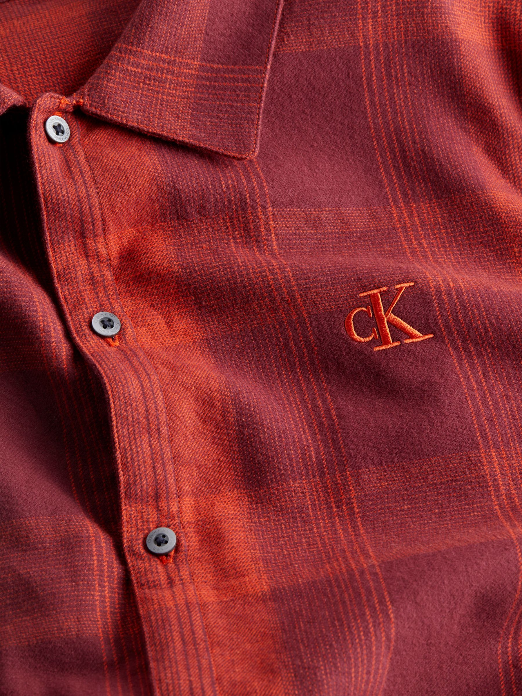 Calvin Klein Pure Flannel Check Pyjama Set, Red, S