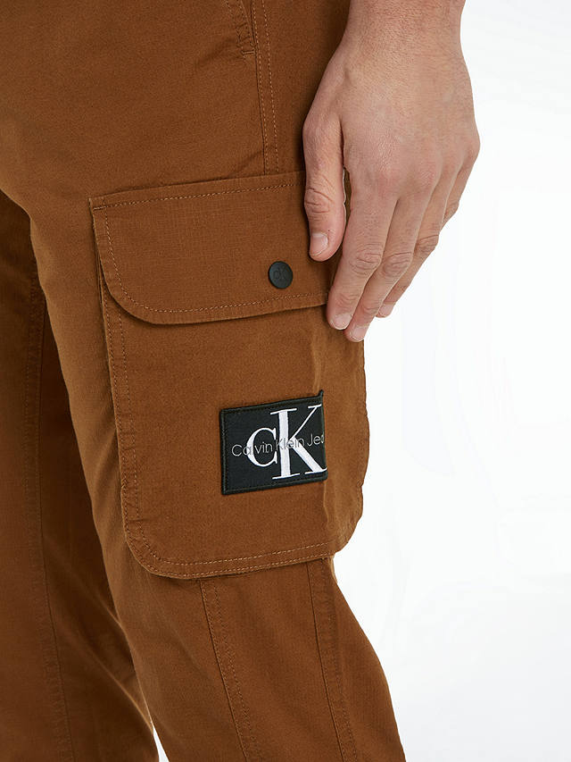 Calvin Klein Jeans Skinny Cargo Trousers, Brown
