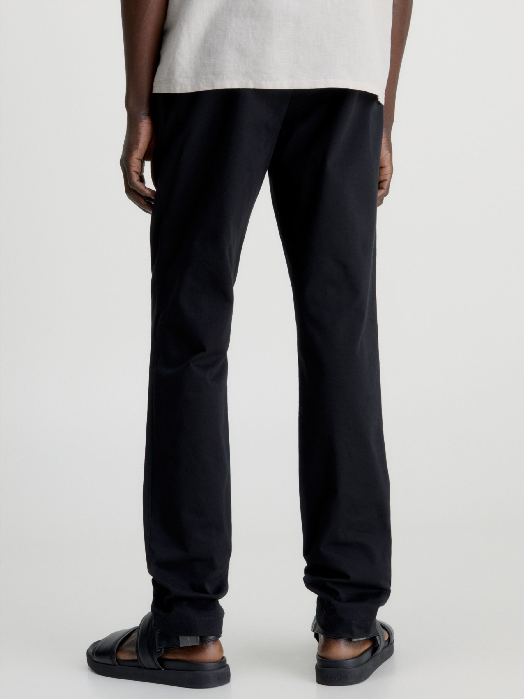 Calvin Klein Cotton Twill Slim Fit Chinos, Ck Black, W32/L32