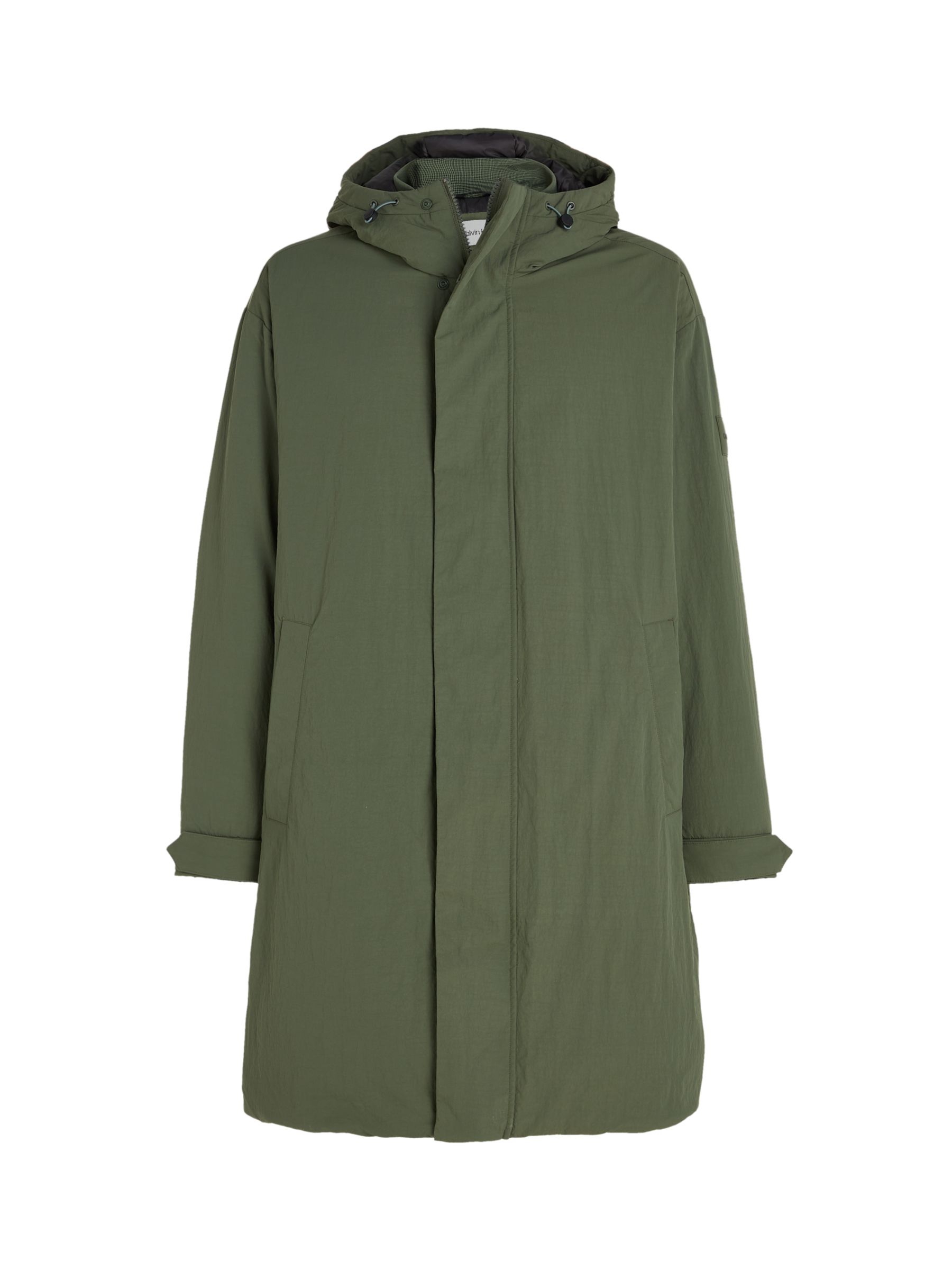 Calvin Klein Relaxed Fit Parka, Thyme at John Lewis & Partners