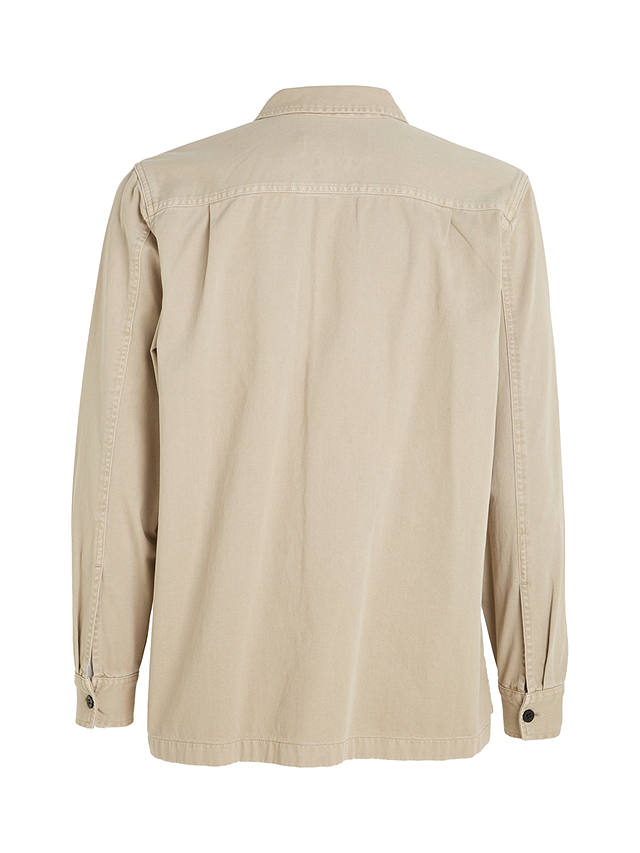 Calvin Klein Jeans Utility Overshirt, Light Brown at John Lewis & Partners