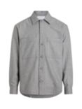 Calvin Klein Wool Blend Overshirt, Light Grey