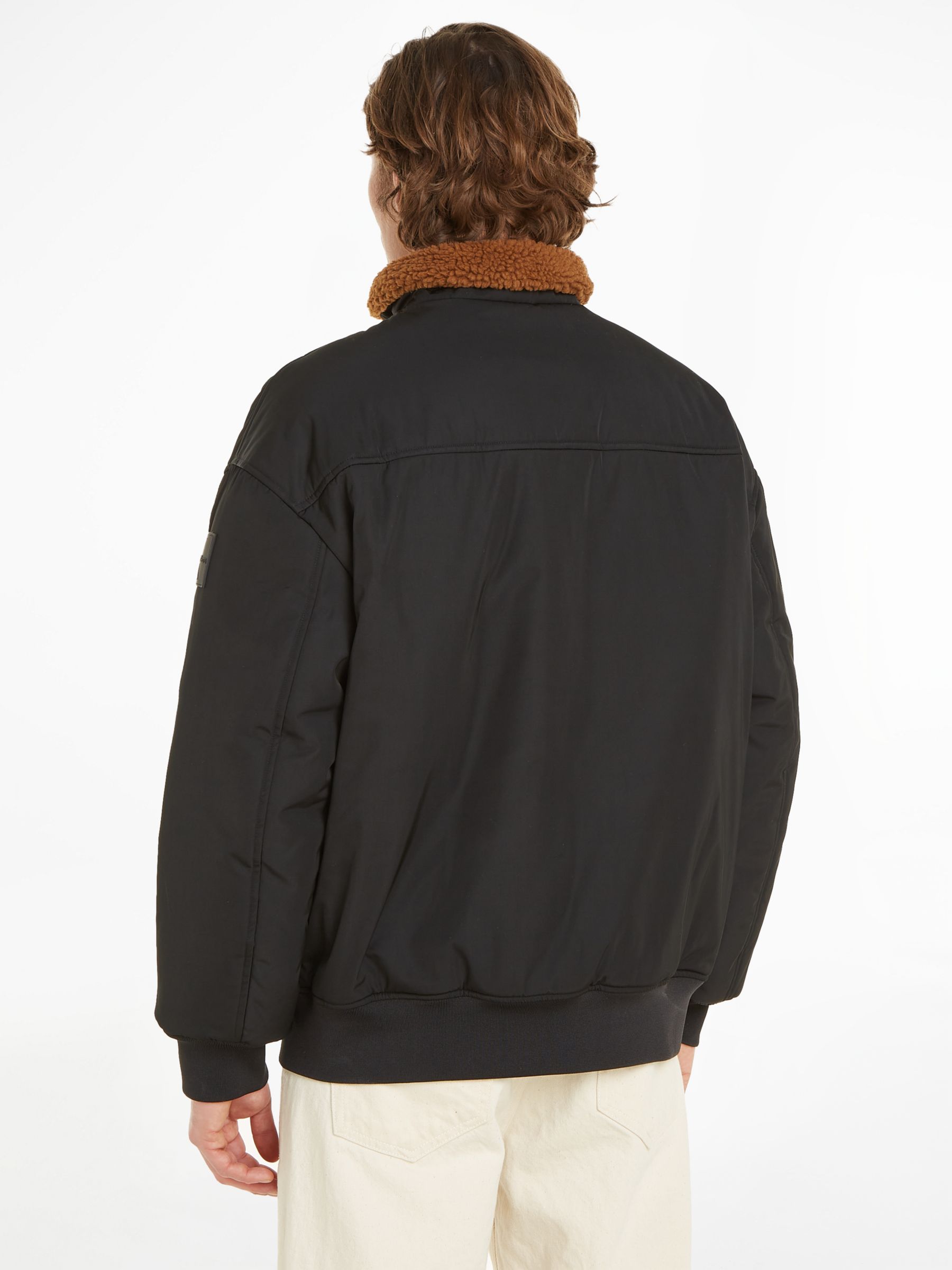 Calvin Klein Jeans Reversible Sherpa Jacket, Black
