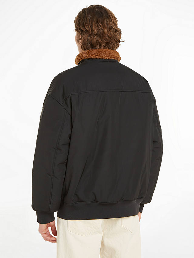 Calvin Klein Jeans Reversible Sherpa Jacket, Black at John Lewis & Partners