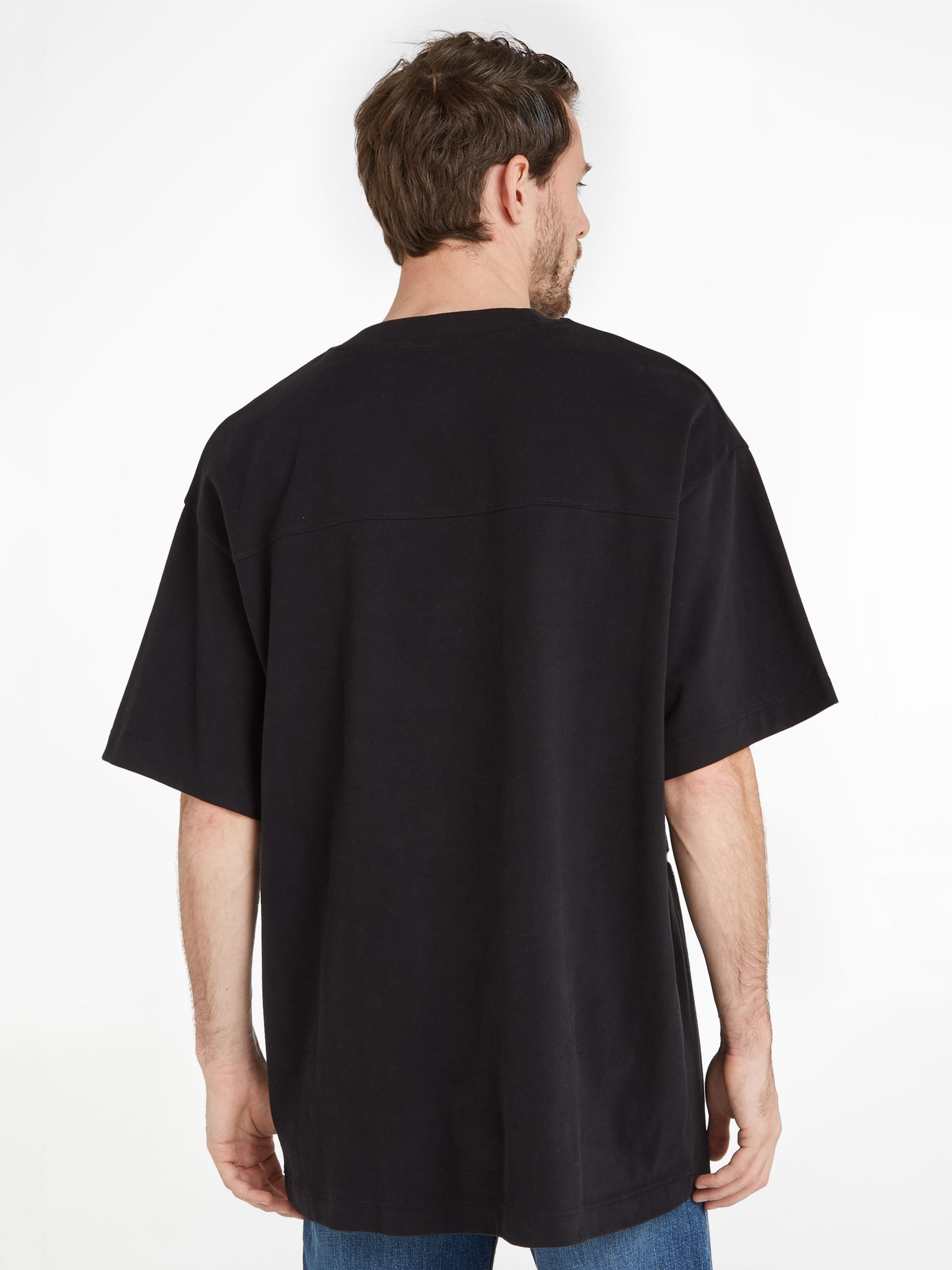 Calvin Klein Archive Logo T-Shirt, Black at John Lewis & Partners