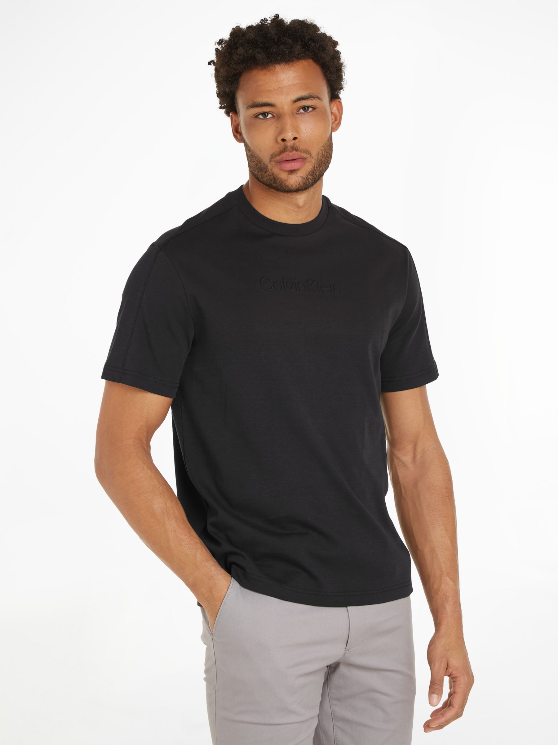 Calvin Klein Embossed Logo Comfort T-shirt, Ck Black, XS
