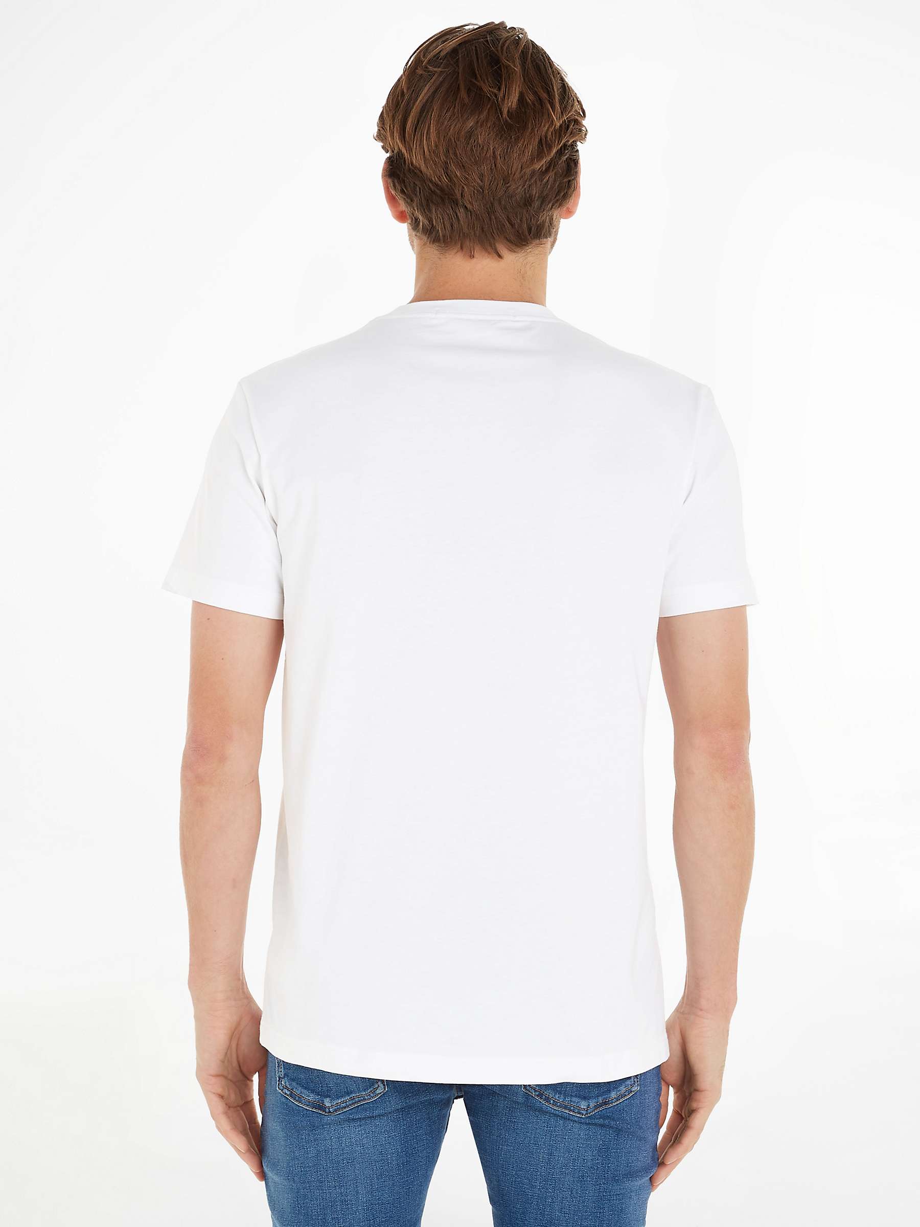 Buy Calvin Klein Monologo Cotton T-Shirt, Bright White Online at johnlewis.com