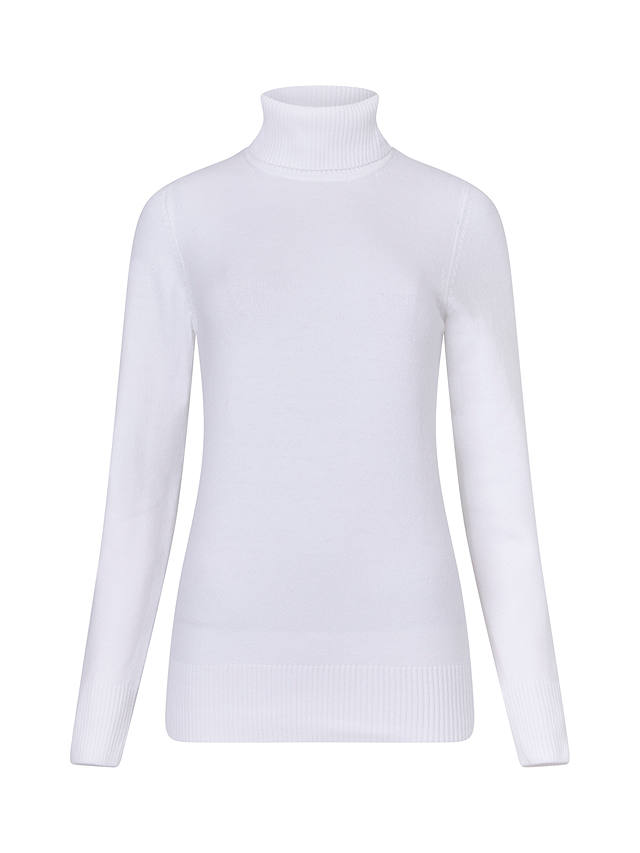 French Connection Babysoft Ribbed Roll Neck Jumper, Winter White